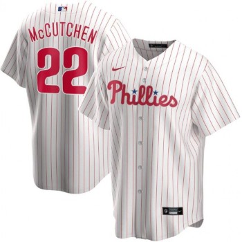 Men's Philadelphia Phillies #22 Andrew McCutchen White Cool Base Stitched Jersey Men's Philadelphia Phillies #22 Andrew McCutchen White Cool Base Stitched Jersey