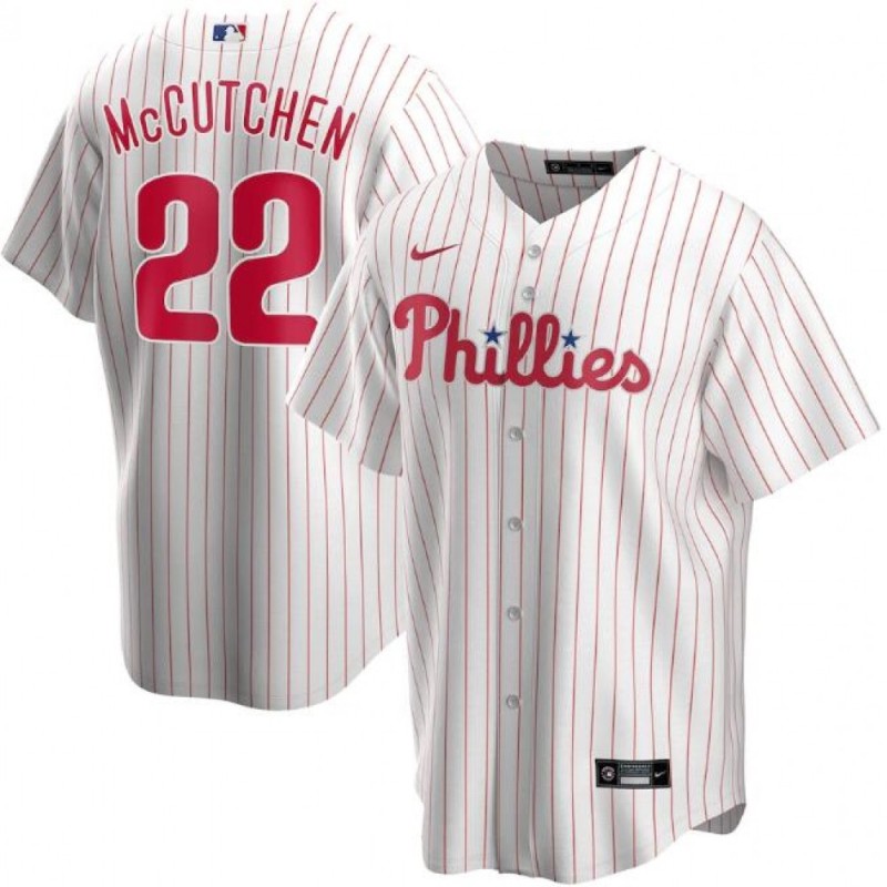 Men's Philadelphia Phillies #22 Andrew McCutchen White Cool Base Stitched Jersey Men's Philadelphia Phillies #22 Andrew McCutchen White Cool Base Stitched Jersey