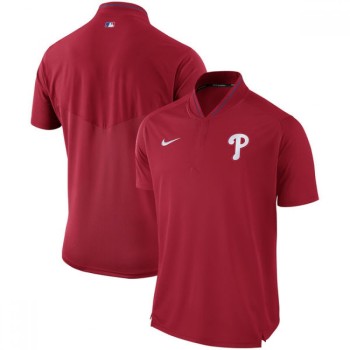 Men's Philadelphia Phillies Red Authentic Collection Elite Performance Polo Men's Philadelphia Phillies Red Authentic Collection Elite Performance Polo