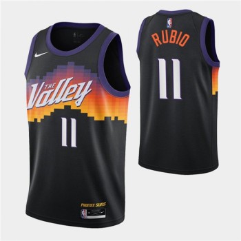 Men's Phoenix Suns #11 Ricky Rubio 2020 Black City Edition Stitched Jersey Men's Phoenix Suns #11 Ricky Rubio 2020 Black City Edition Stitched Jersey
