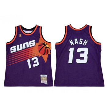 Men's Phoenix Suns #13 Steve Nash Purple Throwback Swingman Stitched Jersey Men's Phoenix Suns #13 Steve Nash Purple Throwback Swingman Stitched Jersey