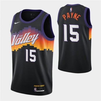 Men's Phoenix Suns #15 Cameron Payne 2020 Black City Edition Stitched Jersey Men's Phoenix Suns #15 Cameron Payne 2020 Black City Edition Stitched Jersey