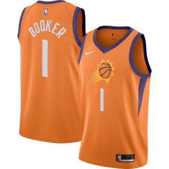 Men's Phoenix Suns #1 Devin Booker Orange 2019 Stitched NBA Jersey Men's Phoenix Suns #1 Devin Booker Orange 2019 Stitched NBA Jersey