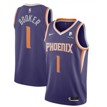Men's Phoenix Suns #1 Devin Booker Purple Icon Edition Stitched Jersey Men's Phoenix Suns #1 Devin Booker Purple Icon Edition Stitched Jersey