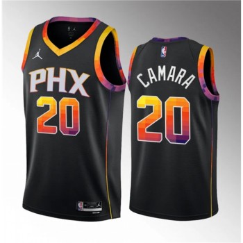 Men's Phoenix Suns #20 Toumani Camara Black 2023 Draft Statement Edition Stitched Basketball Jersey Men's Phoenix Suns #20 Toumani Camara Black 2023 Draft Statement Edition Stitched Basketball Jersey