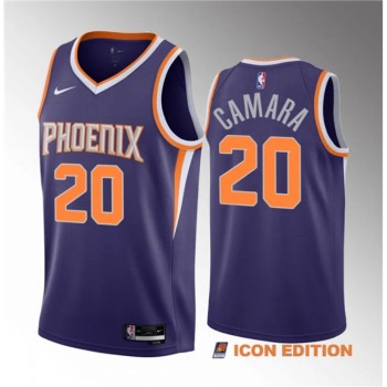 Men's Phoenix Suns #20 Toumani Camara Purple 2023 Draft Icon Edition Stitched Basketball Jersey Men's Phoenix Suns #20 Toumani Camara Purple 2023 Draft Icon Edition Stitched Basketball Jersey