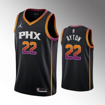 Men's Phoenix Suns #22 Deandre Ayton Balck Stitched Basketball Jersey Men's Phoenix Suns #22 Deandre Ayton Balck Stitched Basketball Jersey