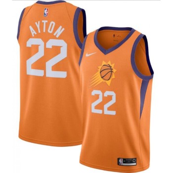 Men's Phoenix Suns #22 Deandre Ayton Orange Statement Edition Stitched Jersey Men's Phoenix Suns #22 Deandre Ayton Orange Statement Edition Stitched Jersey