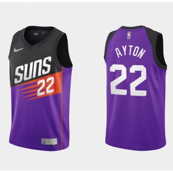 Men's Phoenix Suns #22 Deandre Ayton Purple/Black Earned Edition Stitched Jersey Men's Phoenix Suns #22 Deandre Ayton Purple/Black Earned Edition Stitched Jersey