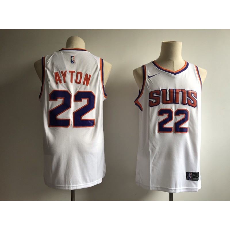 Men's Phoenix Suns #22 Deandre Ayton White Swingman Stitched NBA Jersey Men's Phoenix Suns #22 Deandre Ayton White Swingman Stitched NBA Jersey