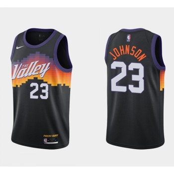 Men's Phoenix Suns #23 Cameron Johnson 2020 Black City Edition Stitched Jersey Men's Phoenix Suns #23 Cameron Johnson 2020 Black City Edition Stitched Jersey