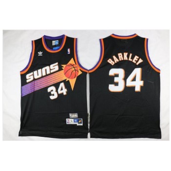 Men's Phoenix Suns #34 Charles Barkley Black Throwback Stitched Jersey Men's Phoenix Suns #34 Charles Barkley Black Throwback Stitched Jersey