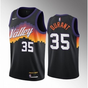 Men's Phoenix Suns #35 Kevin Durant Balck 2021/22 City Edition Stitched Basketball Jersey Men's Phoenix Suns #35 Kevin Durant Balck 2021/22 City Edition Stitched Basketball Jersey