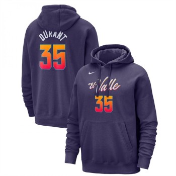 Men's Phoenix Suns #35 Kevin Durant Purple 2023/24 City Edition Name & Number Pullover Hoodie Men's Phoenix Suns #35 Kevin Durant Purple 2023/24 City Edition Name & Number Pullover Hoodie