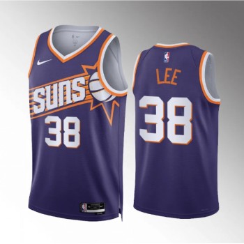 Men's Phoenix Suns #38 Saben Lee Purple Icon Edition Stitched Basketball Jersey Men's Phoenix Suns #38 Saben Lee Purple Icon Edition Stitched Basketball Jersey