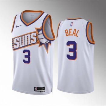 Men's Phoenix Suns #3 Bradley Beal White Association Edition Stitched Basketball Jersey Men's Phoenix Suns #3 Bradley Beal White Association Edition Stitched Basketball Jersey