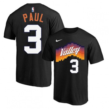 Men's Phoenix Suns #3 Chris Paul 2021 Black NBA T-Shirt Men's Phoenix Suns #3 Chris Paul 2021 Black NBA T-Shirt