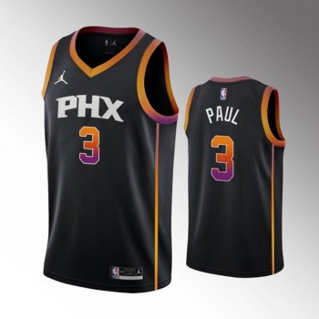 Men's Phoenix Suns #3 Chris Paul Balck Stitched Basketball Jersey Men's Phoenix Suns #3 Chris Paul Balck Stitched Basketball Jersey