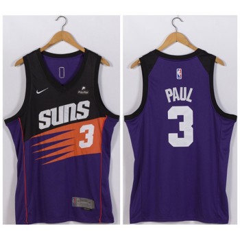 Men's Phoenix Suns #3 Chris Paul Purple Stitched Jersey Men's Phoenix Suns #3 Chris Paul Purple Stitched Jersey