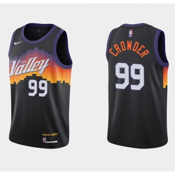 Men's Phoenix Suns #99 Jae Crowder Black City Edition Stitched Jersey Men's Phoenix Suns #99 Jae Crowder Black City Edition Stitched Jersey