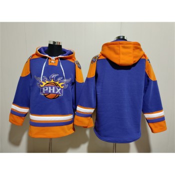 Men's Phoenix Suns Blank Purple Ageless Must-Have Lace-Up Pullover Hoodie Men's Phoenix Suns Blank Purple Ageless Must-Have Lace-Up Pullover Hoodie