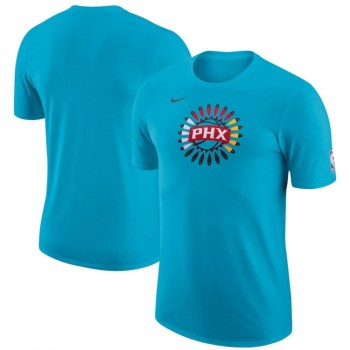 Men's Phoenix Suns Blue 2022/23 City Edition Essential Warmup T-Shirt Men's Phoenix Suns Blue 2022/23 City Edition Essential Warmup T-Shirt