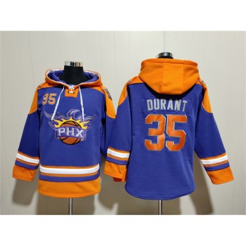 Men's Phoenix Suns #35 Kevin Durant Purple Ageless Must-Have Lace-Up Pullover Hoodie Men's Phoenix Suns #35 Kevin Durant Purple Ageless Must-Have Lace-Up Pullover Hoodie