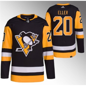 Men's Pittsburgh Penguins #20 Lars Eller Black Stitched Jersey Men's Pittsburgh Penguins #20 Lars Eller Black Stitched Jersey