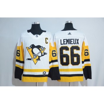 Men's Pittsburgh Penguins #66 Mario Lemieux White Road Authentic Stitched NHL Jersey Men's Pittsburgh Penguins #66 Mario Lemieux White Road Authentic Stitched NHL Jersey