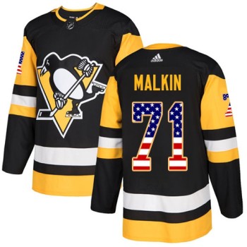 Men's Pittsburgh Penguins #71 Evgeni Malkin Black USA Flag Stitched NHL Jersey Men's Pittsburgh Penguins #71 Evgeni Malkin Black USA Flag Stitched NHL Jersey