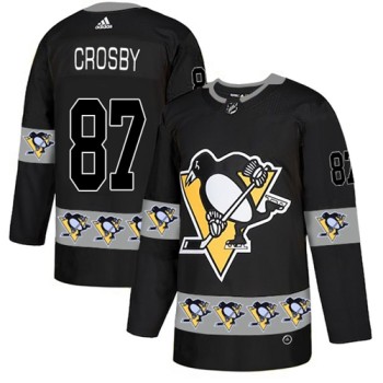 Men's Pittsburgh Penguins #87 Sidney Crosby Black Team Logo Fashion Stitched NHL Jersey Men's Pittsburgh Penguins #87 Sidney Crosby Black Team Logo Fashion Stitched NHL Jersey