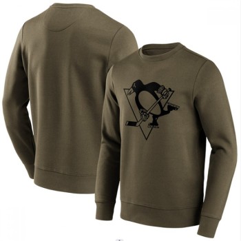 Men's Pittsburgh Penguins Green Iconic Preferred Logo Graphic Crew Sweatshirt Men's Pittsburgh Penguins Green Iconic Preferred Logo Graphic Crew Sweatshirt