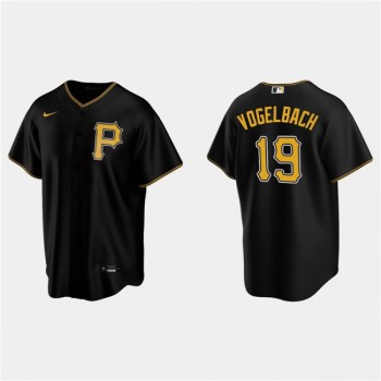 Men's Pittsburgh Pirates #19 Daniel Vogelbach Black Cool Base Stitched Jersey Men's Pittsburgh Pirates #19 Daniel Vogelbach Black Cool Base Stitched Jersey