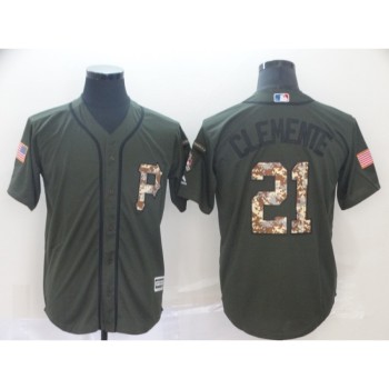 Men's Pittsburgh Pirates #21 Roberto Clemente Salute To Service Cool Base Stitched MLB Jersey Men's Pittsburgh Pirates #21 Roberto Clemente Salute To Service Cool Base Stitched MLB Jersey