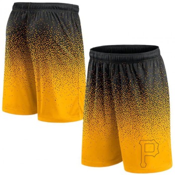 Men's Pittsburgh Pirates Black/Yellow Ombre Shorts Men's Pittsburgh Pirates Black/Yellow Ombre Shorts