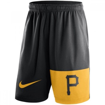 Men's Pittsburgh Pirates Black Cooperstown Collection Dry Fly Shorts Men's Pittsburgh Pirates Black Cooperstown Collection Dry Fly Shorts