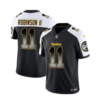Men's Pittsburgh Steelers #11 Allen Robinson II Black/White 2023 F.U.S.E. Vapor Untouchable Limited Stitched Jersey Men's Pittsburgh Steelers #11 Allen Robinson II Black/White 2023 F.U.S.E. Vapor Untouchable Limited Stitched Jersey