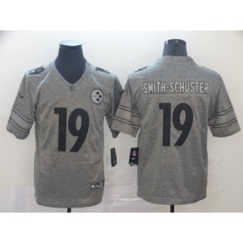 Men's Pittsburgh Steelers #19 JuJu Smith-Schuster 2019 Grey Stitched NFL Jersey Men's Pittsburgh Steelers #19 JuJu Smith-Schuster 2019 Grey Stitched NFL Jersey