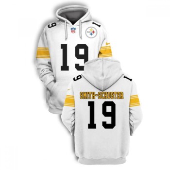Men's Pittsburgh Steelers #19 JuJu Smith-Schuster 2021 White Pullover Hoodie Men's Pittsburgh Steelers #19 JuJu Smith-Schuster 2021 White Pullover Hoodie