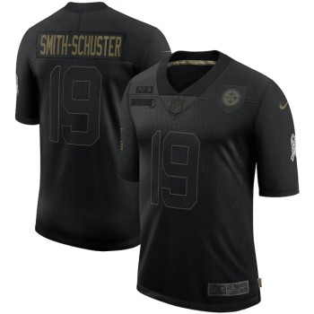 Men's Pittsburgh Steelers #19 JuJu Smith-Schuster Black 2020 Salute To Service Limited Stitched Jersey Men's Pittsburgh Steelers #19 JuJu Smith-Schuster Black 2020 Salute To Service Limited Stitched Jersey
