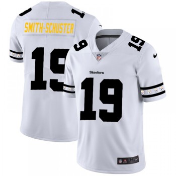 Men's Pittsburgh Steelers #19 JuJu Smith-Schuster White 2019 Team Logo Cool Edition Stitched NFL Jersey Men's Pittsburgh Steelers #19 JuJu Smith-Schuster White 2019 Team Logo Cool Edition Stitched NFL Jersey
