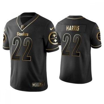 Men's Pittsburgh Steelers #22 Najee Harris Black Golden Edition NFL Jersey Men's Pittsburgh Steelers #22 Najee Harris Black Golden Edition NFL Jersey