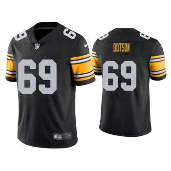 Men's Pittsburgh Steelers #69 Kevin Dotson Black Vapor Untouchable Limited Stitched Jersey Men's Pittsburgh Steelers #69 Kevin Dotson Black Vapor Untouchable Limited Stitched Jersey