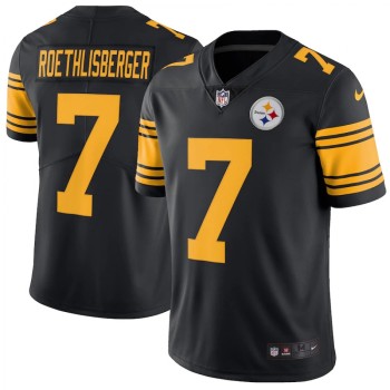 Men's Pittsburgh Steelers #7 Ben Roethlisberger Black Vapor Untouchable Limited Stitched Jersey Men's Pittsburgh Steelers #7 Ben Roethlisberger Black Vapor Untouchable Limited Stitched Jersey