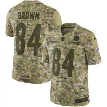 Men's Pittsburgh Steelers #84 Antonio Brown 2018 Camo Salute to Service Limited Stitched NFL Jersey Men's Pittsburgh Steelers #84 Antonio Brown 2018 Camo Salute to Service Limited Stitched NFL Jersey