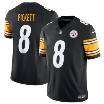Men's Pittsburgh Steelers #8 Kenny Pickett Black 2023 F.U.S.E. Vapor Untouchable Limited Jersey Men's Pittsburgh Steelers #8 Kenny Pickett Black 2023 F.U.S.E. Vapor Untouchable Limited Jersey