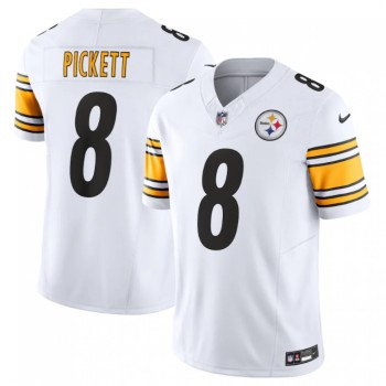 Men's Pittsburgh Steelers #8 Kenny Pickett White 2023 F.U.S.E. Vapor Untouchable Limited Jersey Men's Pittsburgh Steelers #8 Kenny Pickett White 2023 F.U.S.E. Vapor Untouchable Limited Jersey