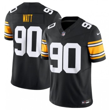 Men's Pittsburgh Steelers #90 T.J. Watt Black 2023 F.U.S.E. Vapor Untouchable Limited Jersey Men's Pittsburgh Steelers #90 T.J. Watt Black 2023 F.U.S.E. Vapor Untouchable Limited Jersey