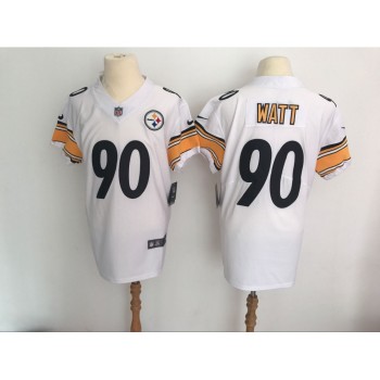 Men's Pittsburgh Steelers #90 T.J. Watt White Vapor Untouchable Elite Stitched NFL Jersey Men's Pittsburgh Steelers #90 T.J. Watt White Vapor Untouchable Elite Stitched NFL Jersey