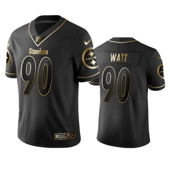 Men's Pittsburgh Steelers #90 T. J. Watt Black 2019 Golden Edition Limited Stitched NFL Jersey Men's Pittsburgh Steelers #90 T. J. Watt Black 2019 Golden Edition Limited Stitched NFL Jersey